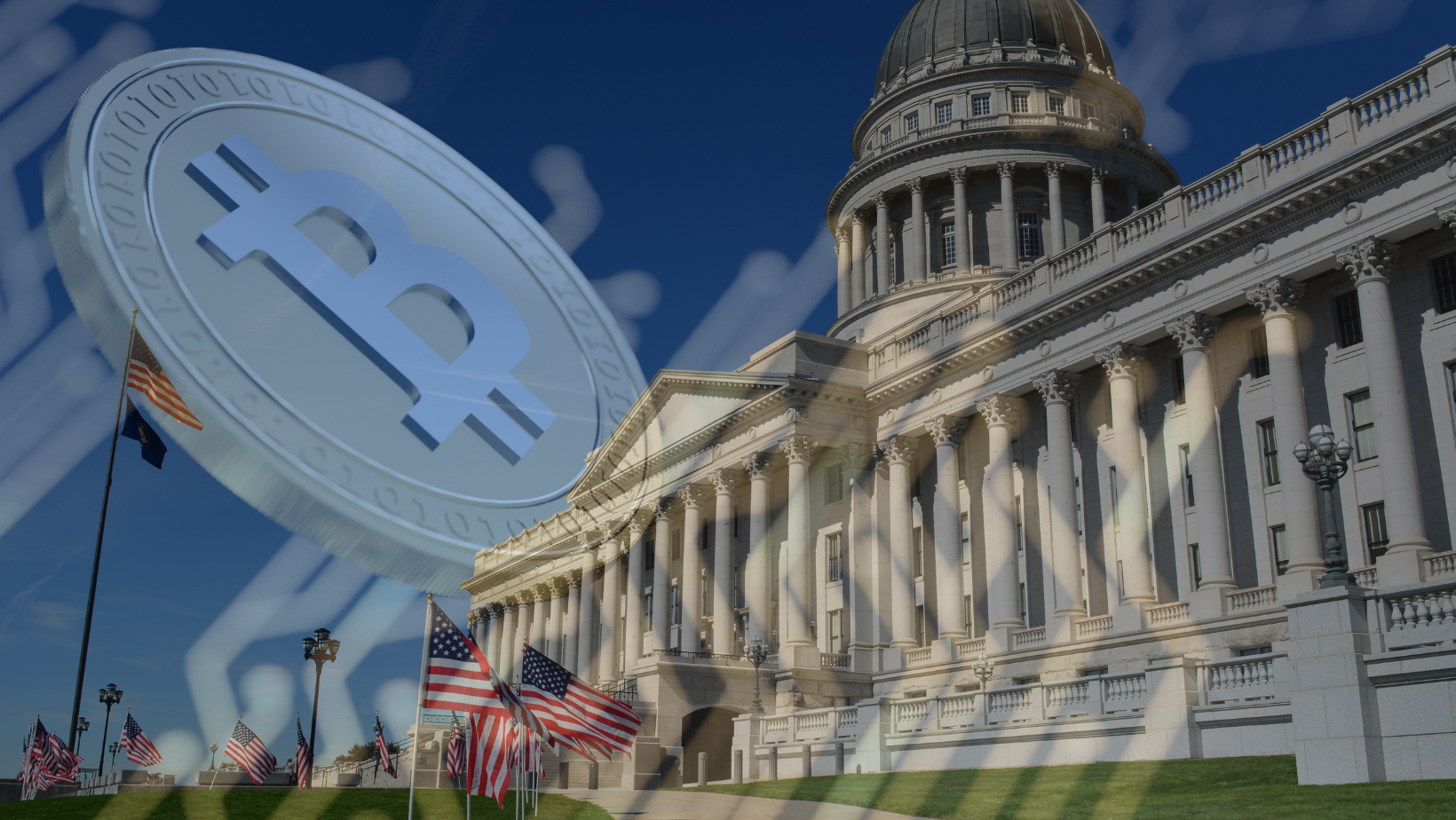 A photo of Capitol and Bitcoin digital currency