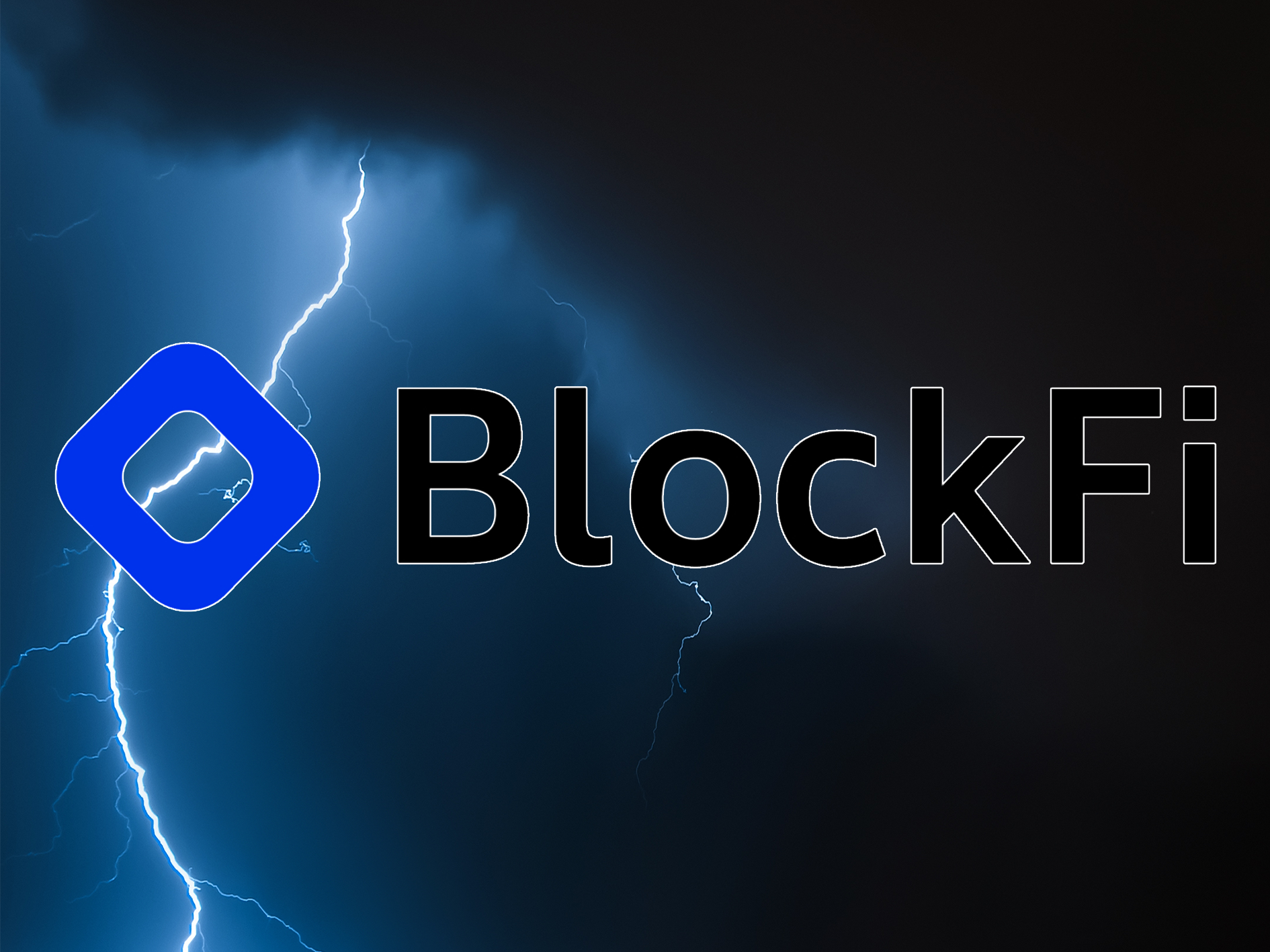 blockfi logo and thunderstorm