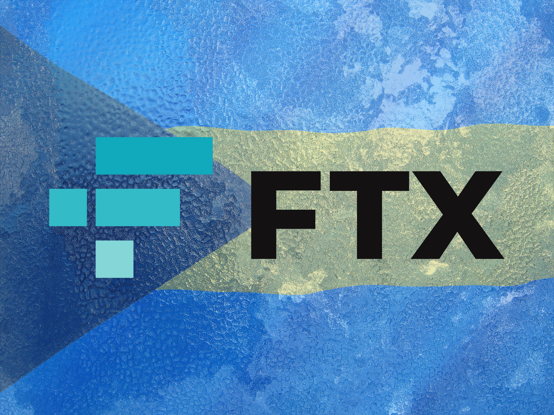 ftx logo and bahamas flag frozen