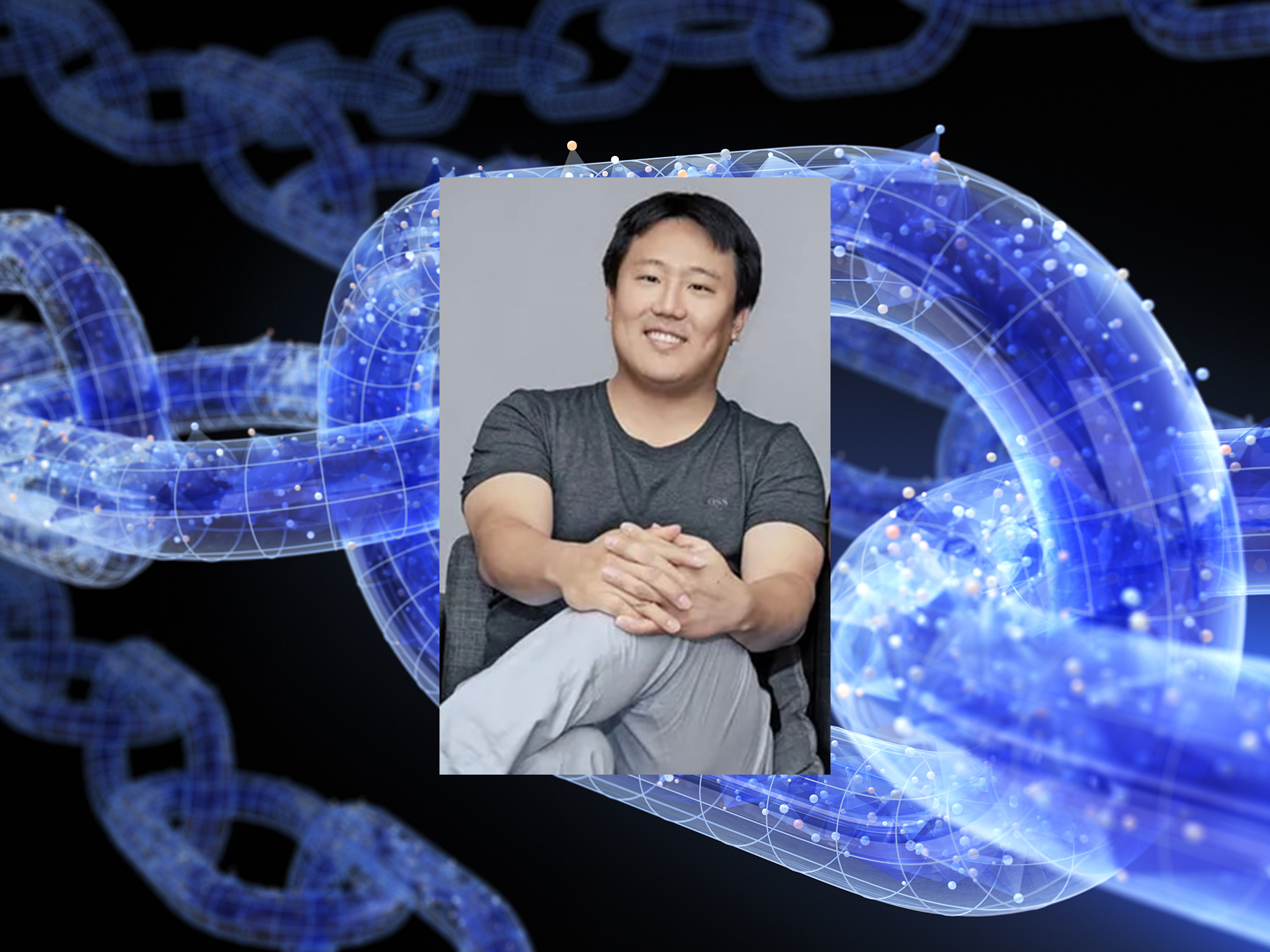 ex-terra daniel shin and blockchain background