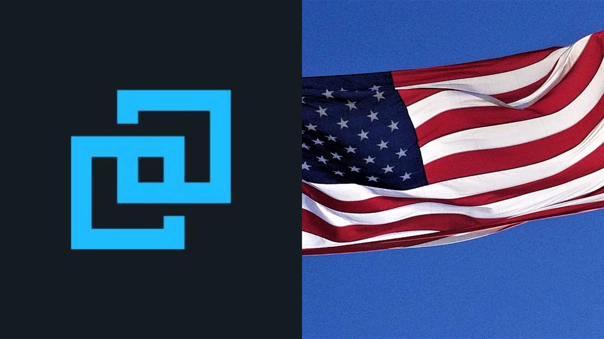 Bittrex logo and U.S. flag